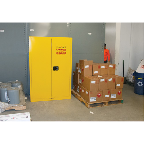 Armoire pour produits inflammables, 45 gal., 2 Porte(s), 43" La x 65" h x 18" p Solutions industrielles ALPHA