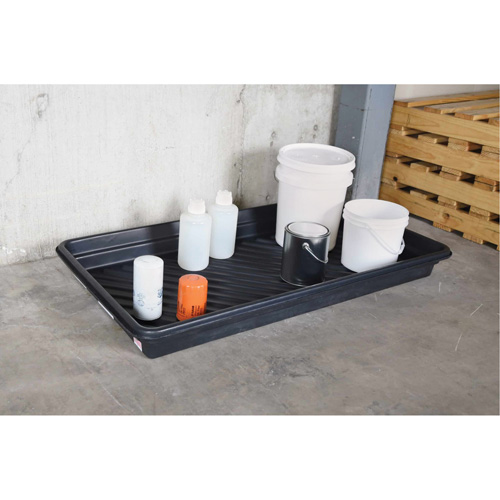 Ultra-Utility Trays&reg;, 24" L x 48" W x 4.75" H, 24 US gal. Spill Capacity Solutions industrielles ALPHA