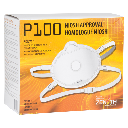 Respirateur contre les particules, P100, Certifi&eacute; NIOSH, Moyen/grand Solutions industrielles ALPHA