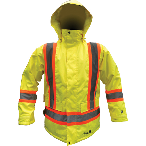 Safety Parka, High Visibility Lime-Yellow, Small Solutions industrielles ALPHA