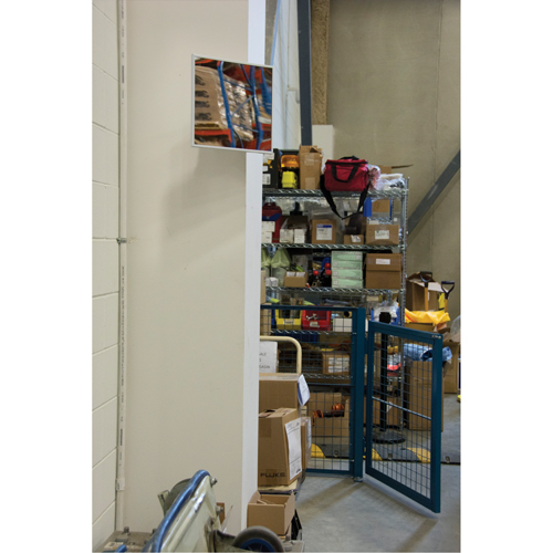 Miroir plat, 12" ha x 12" la, Encadr&eacute; Solutions industrielles ALPHA