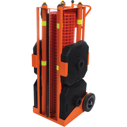 Zone de s&eacute;curit&eacute; portative , 100' lo, Acier, Orange Solutions industrielles ALPHA