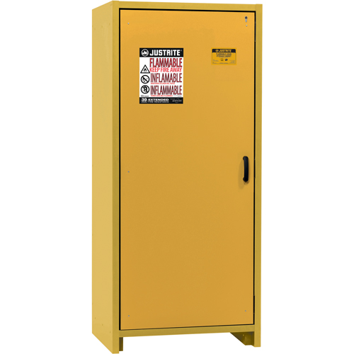 Armoire d'entreposage 30 minutes s&eacute;curitaire et conforme &agrave; la norme EN, 30 gal., 1 Porte(s), 34,02" La x 76,65" h x 24,21" p Solutions industrielles ALPHA