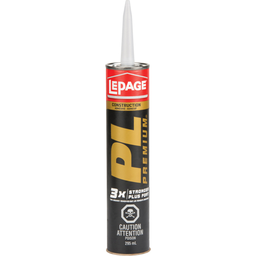 Adh&eacute;sif de construction PL Premium, 295 ml, Cartouche Solutions industrielles ALPHA
