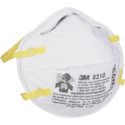 Respirateurs contre les particules 8210, N95, Certifi&eacute; NIOSH Solutions industrielles ALPHA