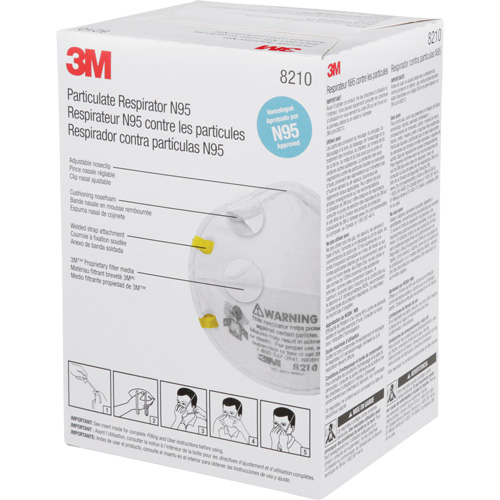 Respirateurs contre les particules 8210, N95, Certifi&eacute; NIOSH Solutions industrielles ALPHA