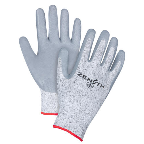 Gants &eacute;lastiques sans coutures r&eacute;sistants &agrave; la coupe, Taille Petit/7, Calibre 13, Rev&ecirc;tement Nitrile, Enveloppe en PEHP, ANSI/ISEA 105 niveau 2/EN 388 niveau 3 Solutions industrielles ALPHA