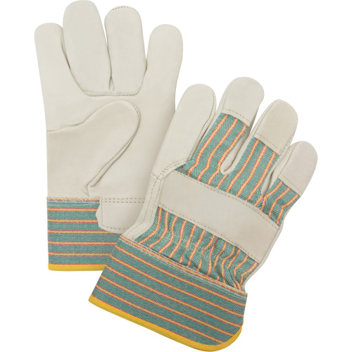 Gants pour ajusteur r&eacute;sistant &agrave; l'abrasion, Moyen, Paume en Cuir fleur de vache Solutions industrielles ALPHA