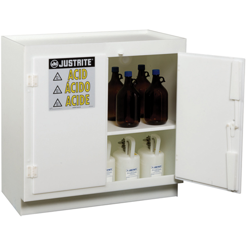 Armoires solides en poly&eacute;thyl&egrave;ne pour acides, 6 x 0,66043 gal., 36" x 35,75" x 21,75" Solutions industrielles ALPHA