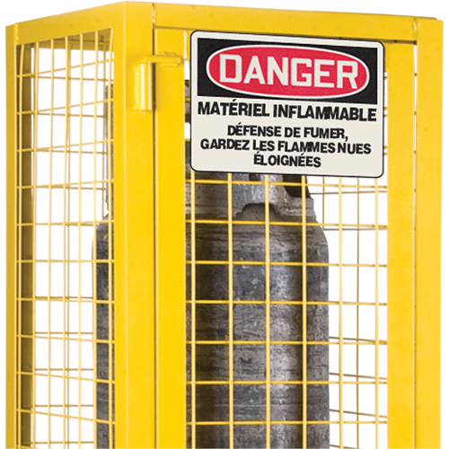 CSA-Compliant Gas Cylinder Safety Cabinet, 2 Cylinder Capacity, 17" W x 17" D x 69" H, Yellow Solutions industrielles ALPHA