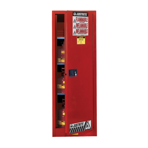 Armoire de s&eacute;curit&eacute; pour produits inflammables EX Slimline Sure-Grip , 22 gal., 3 tablettes Solutions industrielles ALPHA