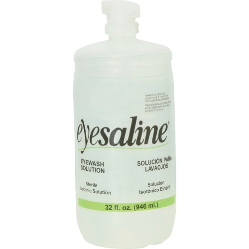 Saline Eyewash Bottles, Full Bottle, 32 oz. Solutions industrielles ALPHA