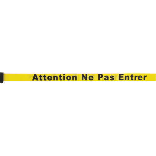 Cartouche de ruban pour assembler votre propre barri&egrave;re de contr&ocirc;le des foules, Attention ne pas entrer, 7', Ruban Jaune Solutions industrielles ALPHA
