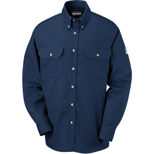 Chemises de tenue de ville r&eacute;sistantes aux flammes, Petit, Bleu marin Solutions industrielles ALPHA