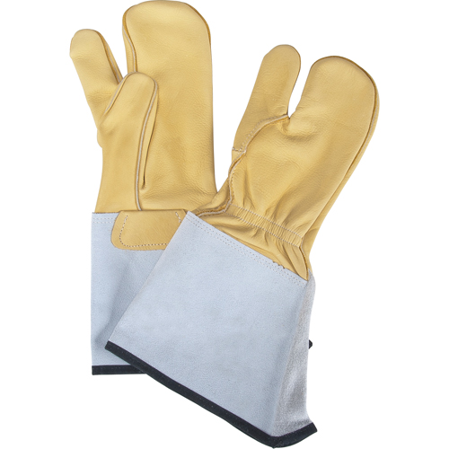 Mitaines &agrave; trois doigt, Moyen, Paume en Cuir fleur de vache Solutions industrielles ALPHA