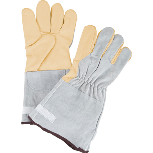Standard-Duty Snug Wrist Work Gloves, Large, Grain Cowhide Palm Solutions industrielles ALPHA