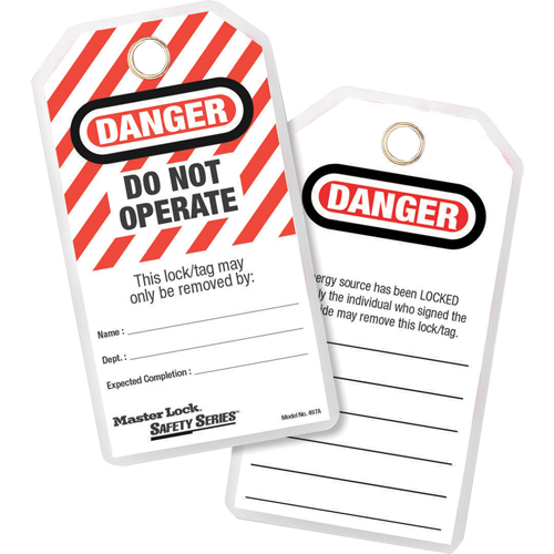 Lockout Tags, Plastic, 3-1/8" W x 6-1/2" H, English Solutions industrielles ALPHA