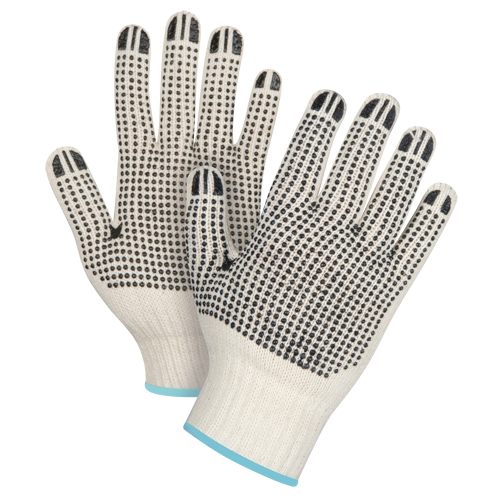 Heavyweight Double-Sided Dotted String Knit Gloves, Poly/Cotton, Double Sided, 7 Gauge, X-Large Solutions industrielles ALPHA