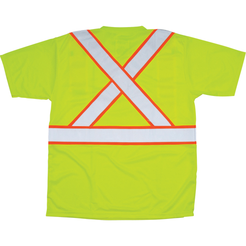 CSA Compliant T-Shirt, Polyester, Medium, High Visibility Lime-Yellow Solutions industrielles ALPHA