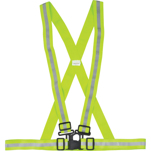 Standard-Duty Safety Harness, High Visibility Lime-Yellow, Silver Reflective Colour, Medium Solutions industrielles ALPHA