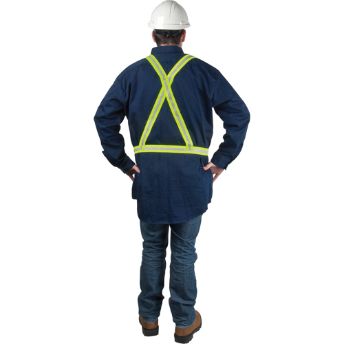 Standard-Duty Safety Harness, High Visibility Lime-Yellow, Silver Reflective Colour, Medium Solutions industrielles ALPHA