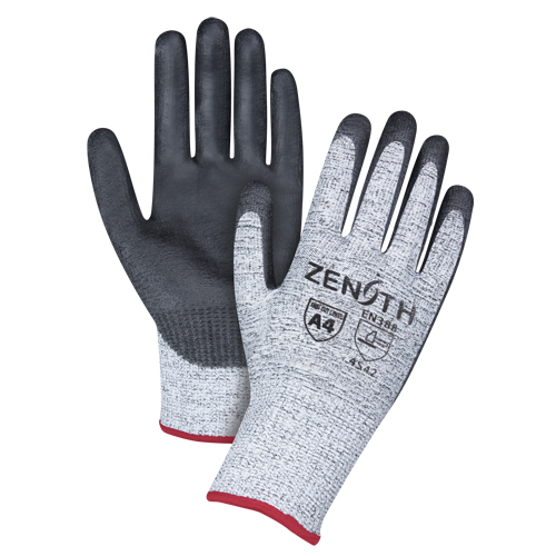 Gants &eacute;lastiques sans coutures r&eacute;sistants &agrave; la coupe, Taille Petit/7, Calibre 13, Rev&ecirc;tement Polyur&eacute;thane, Enveloppe en PEHP, ANSI/ISEA 105 niveau 4/EN 388 niveau 5 Solutions industrielles ALPHA