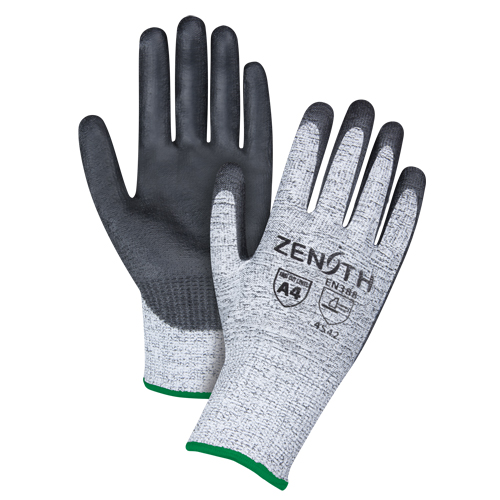 Gants &eacute;lastiques sans coutures r&eacute;sistants &agrave; la coupe, Taille Moyen/8, Calibre 13, Rev&ecirc;tement Polyur&eacute;thane, Enveloppe en PEHP, ANSI/ISEA 105 niveau 4/EN 388 niveau 5 Solutions industrielles ALPHA