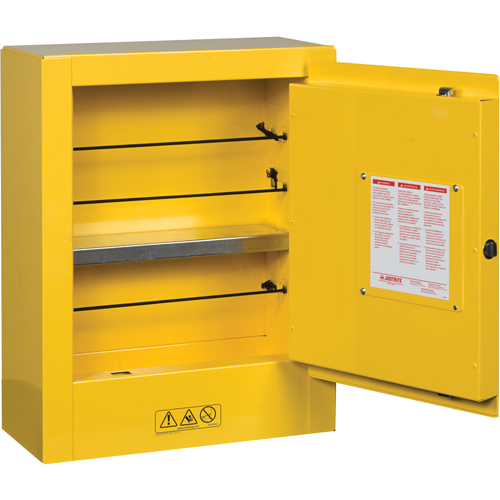 Sure-Grip&reg; EX Mini Flammable Safety Cabinet, 2 Gal., 1 Door, 17" W x 22" H x 8" D Solutions industrielles ALPHA