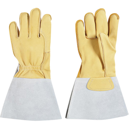 Lineman's Glove, Large, Grain Cowhide Palm, Cotton Inner Lining Solutions industrielles ALPHA