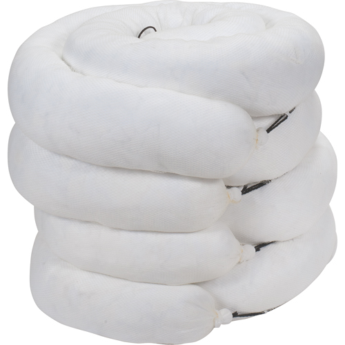 Barrage absorbant, Huile seulement, 10' lo x 8" la, Absorption 40 gal., 4 /pqt Solutions industrielles ALPHA