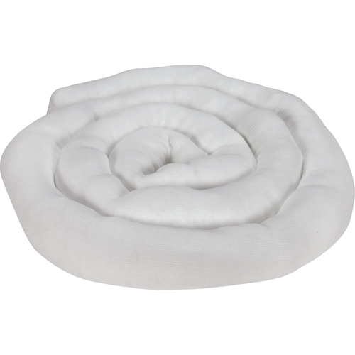 Remblais tubulaire absorbant, Huile seulement, Absorption 45 gal., 3" la x 10' lo, Pqt de 10 Solutions industrielles ALPHA