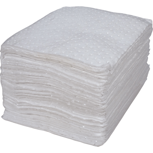 Feuilles absorbantes li&eacute;es de premi&egrave;re qualit&eacute;, Huile seulement, 15" x 17", 15 gal. d'absorption Solutions industrielles ALPHA