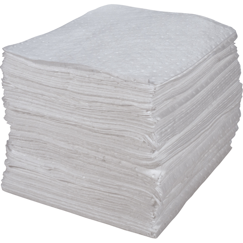 Feuilles absorbantes li&eacute;es de premi&egrave;re qualit&eacute;, Huile seulement, 15" x 17", 30 gal. d'absorption Solutions industrielles ALPHA