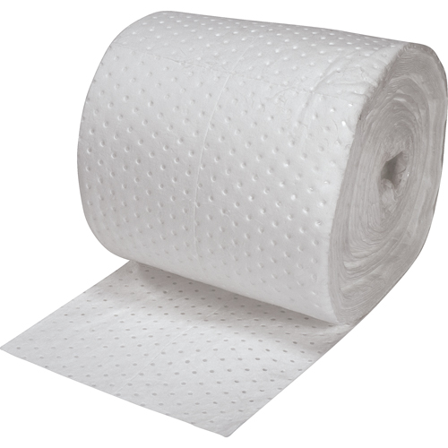 Feuilles absorbantes en fibres fines de premi&egrave;re qualit&eacute;, Lourd, 150' lo x 15" la, Absorption 25 gal. Solutions industrielles ALPHA