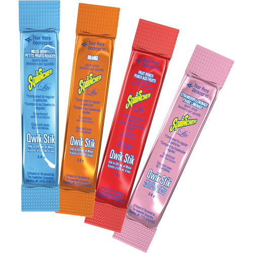 Sqwincher&reg; ZERO&reg; Qwik Stik Rehydration Drink, Powder, Orange Solutions industrielles ALPHA