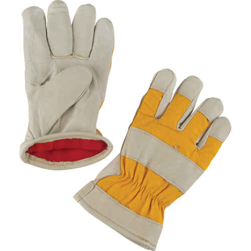 Gants de travail doubl&eacute;s pour l'hiver de premi&egrave;re qualit&eacute;, 2T-Grand, Paume en Cuir fleur de porc, Doublure en Molleton de mousse Solutions industrielles ALPHA