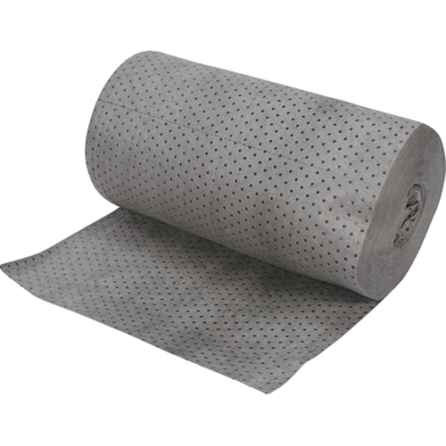 Rouleaux absorbants en fibres fines de calibre industriel, Lourd, 150' lo x 30" la, Absorption 70 gal. Solutions industrielles ALPHA