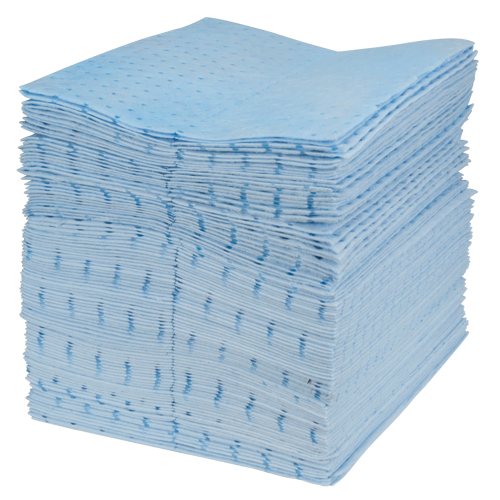 Premium Blue Bonded Sorbent Pads, Oil Only, 15" x 17", 30 gal. Absorbancy Solutions industrielles ALPHA