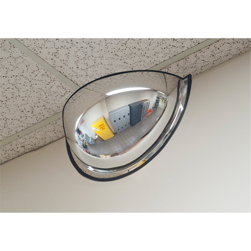 Miroir en d&ocirc;me 180°, Demi-d&ocirc;me, Dessus ouvert, Diam&egrave;tre 20" Solutions industrielles ALPHA