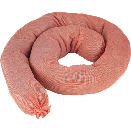 Remblais tubulaires absorbants, Mati&egrave;res dangereuses, Absorption 40 gal., 3" la x 4' lo, Pqt de 25 Solutions industrielles ALPHA