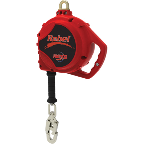 Cordage de s&eacute;curit&eacute; autor&eacute;tractable Rebel, 20', Acier galvanis&eacute;, Pivotant Solutions industrielles ALPHA