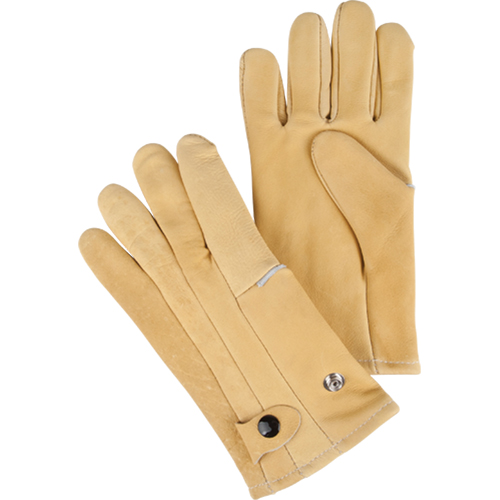 Gants de style conducteur, Grand, Paume en Cuir fleur de vache, Molleton Solutions industrielles ALPHA