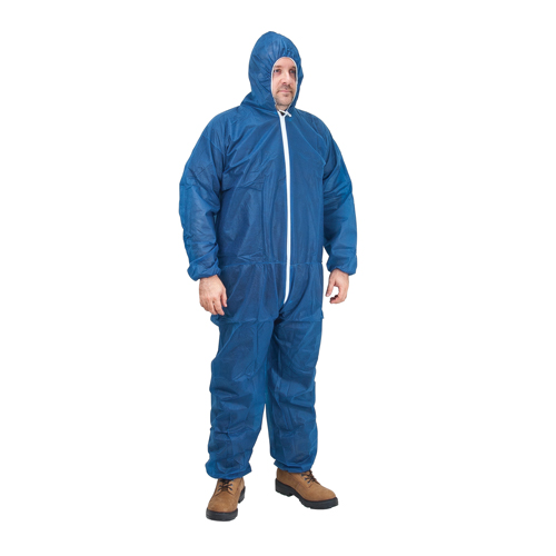 Hooded Coveralls, 2X-Large, Blue, Polypropylene Solutions industrielles ALPHA