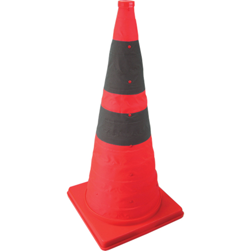 C&ocirc;ne repliable illumin&eacute;, 28" h, Orange Solutions industrielles ALPHA