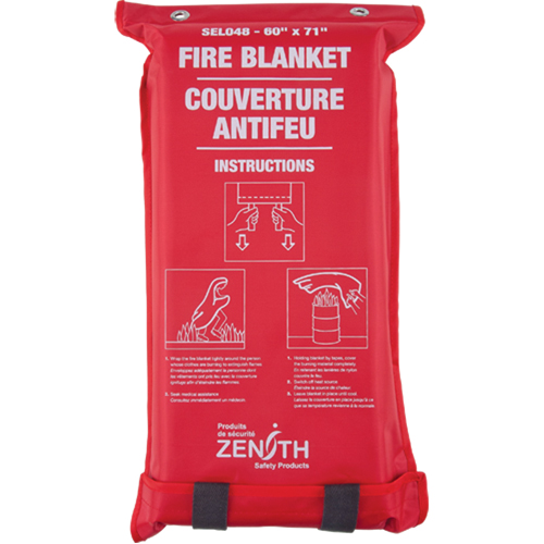 Couverture anti-feu, Fibre de verre, 60"la x 71"lo Solutions industrielles ALPHA