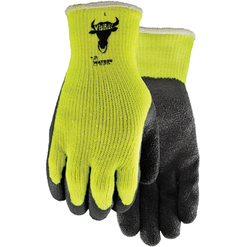 330 Visibull Gloves, 7/Small, Rubber Latex Coating, Polyester Shell Solutions industrielles ALPHA