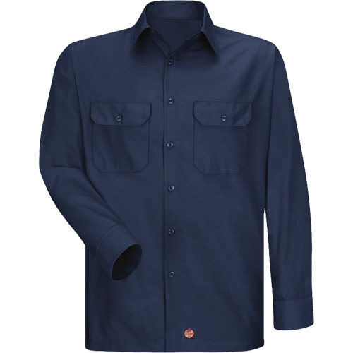 Chemise &agrave; manches longues en tissu ind&eacute;chirable, Hommes, 3T-Grand, Bleu marin Solutions industrielles ALPHA