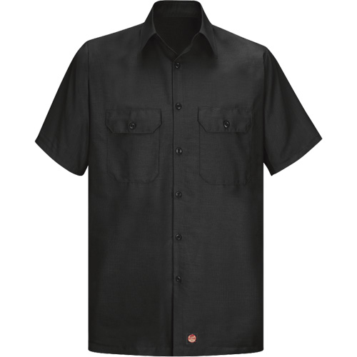 Chemise &agrave; manches courtes en tissu ind&eacute;chirable, Hommes, 3T-Grand, Noir Solutions industrielles ALPHA
