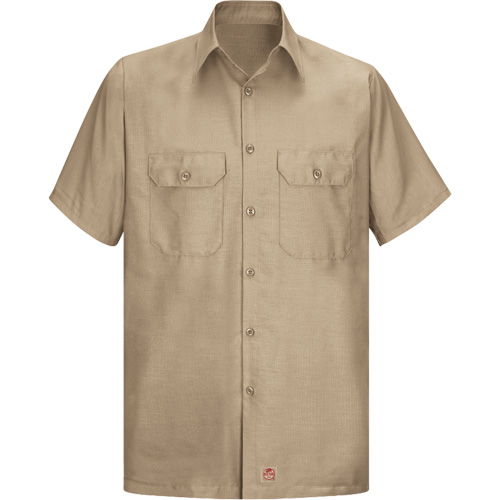 Chemise &agrave; manches courtes en tissu ind&eacute;chirable, Hommes, Grand (grande taille), Khaki Solutions industrielles ALPHA