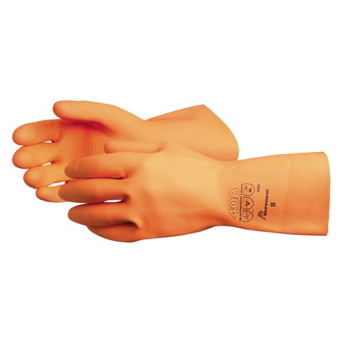 408 Heavyweight Gloves, Size Small/7, 13" L, Latex, Flock-Lined Inner Lining, 30-mil Solutions industrielles ALPHA